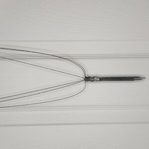 Vera Wang long silver tassel necklace